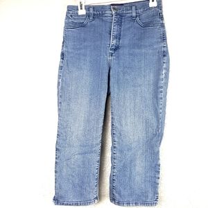 NYDJ embroidered boyfriend size 6 light wash jeans